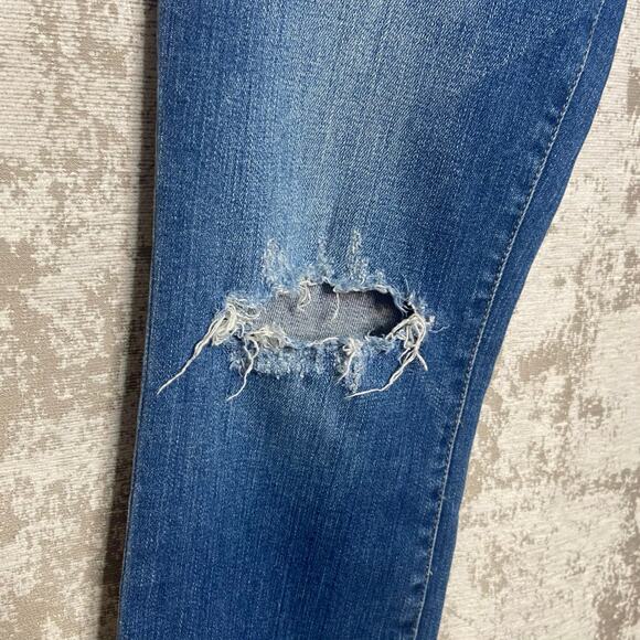 Current/Elliott High Rise Ripped Knee Boyfriend Jeans - Picture 7 of 7